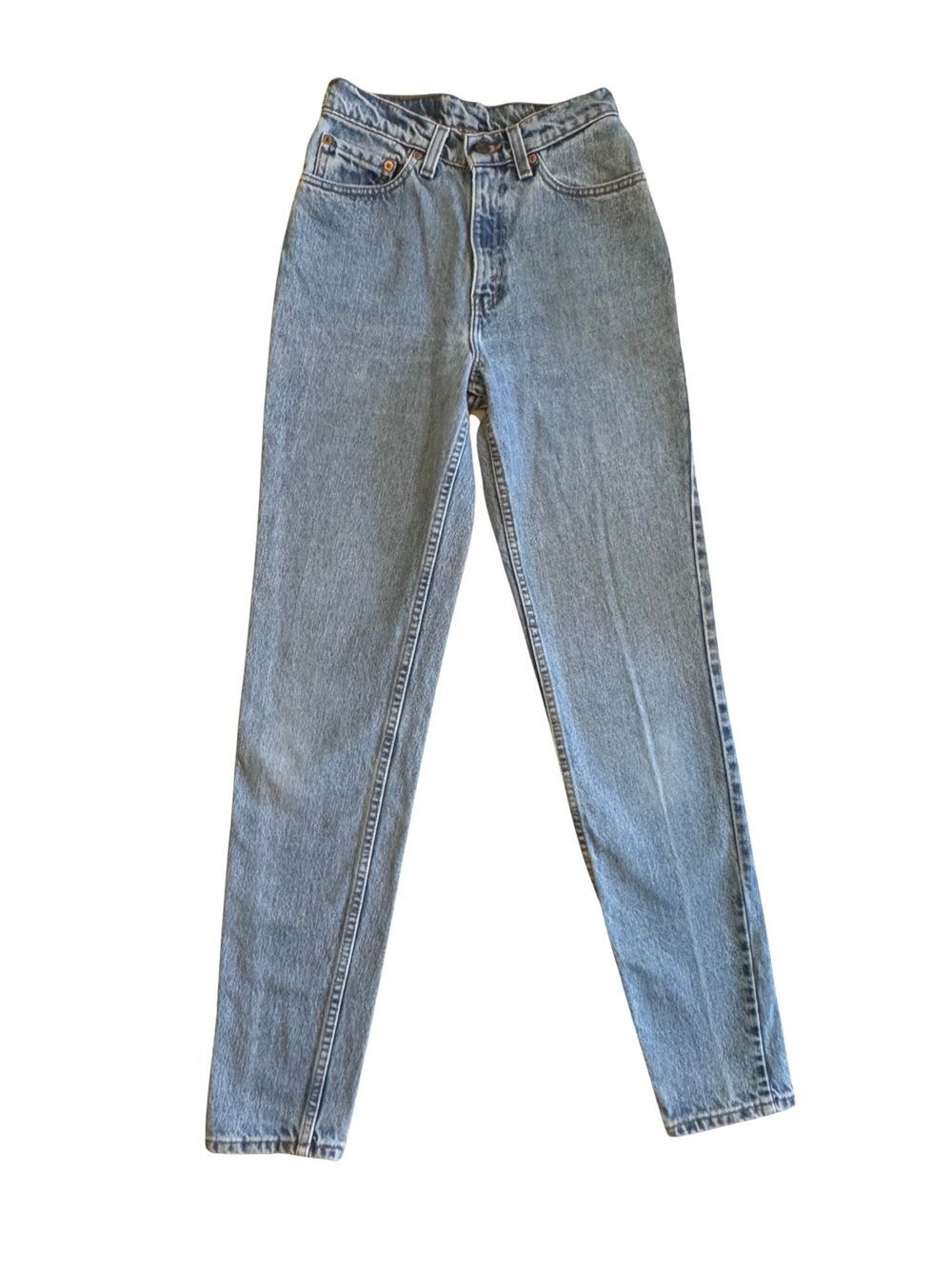 Vintage Levi’s 512 Jeans 5 JR L‎ High Rise Slim Tapered Leg Light Wash USA 90s